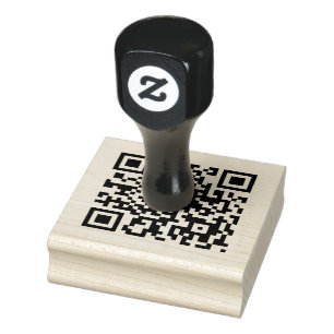QR Code Business Corporate Minimalist  Rubber Stamp