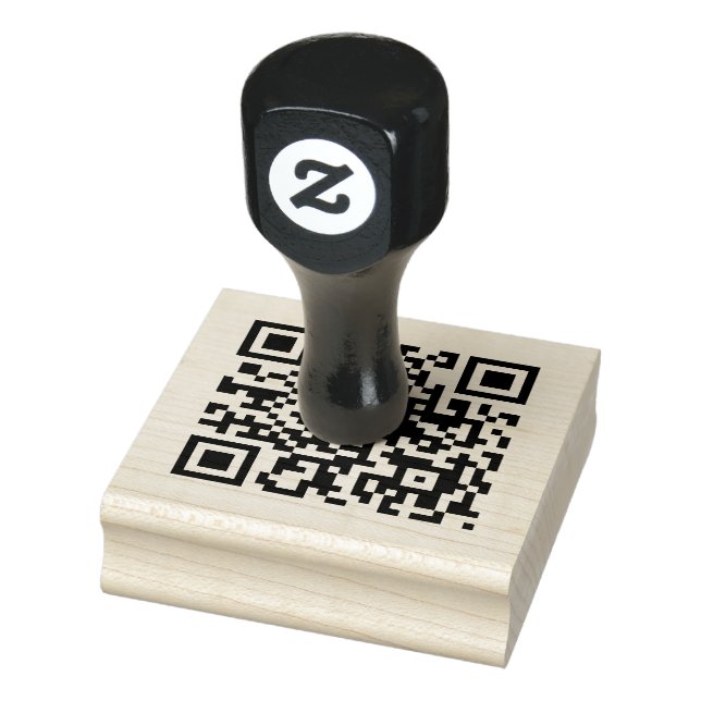 QR Code Business Corporate Minimalist  Rubber Stamp (Stamp)