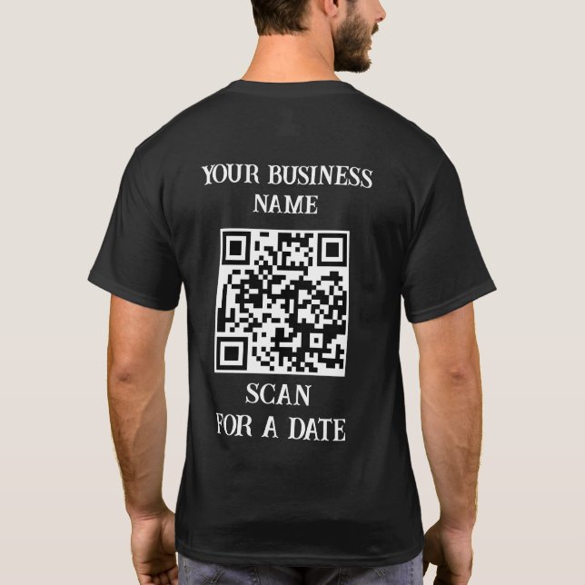 QR Code Business Customized T-Shirt (Back)