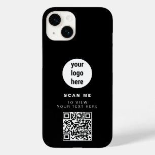 QR Code Business Logo Black Minimalist Corporate Case-Mate iPhone 14 Case