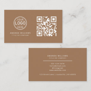 QR Code Business Logo  Coffee Modern Professional  Business Card