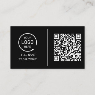 QR Code Business Logo Modern Blush Pink Business Calling Card