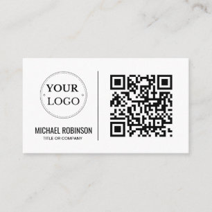 QR Code Business Logo Modern Professional  Card