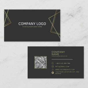 QR Code Business Logo Modern Professional Card