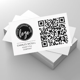 QR Code Business Logo Modern Professional Card