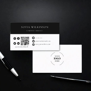 QR Code Business Logo Modern Professional  Card