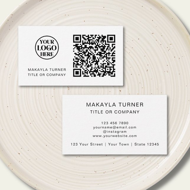 QR Code Business Logo Modern Professional Card (Creator Uploaded)