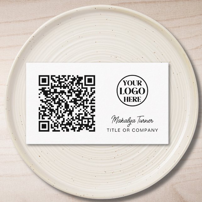 QR Code Business Logo Modern Professional Card (Creator Uploaded)