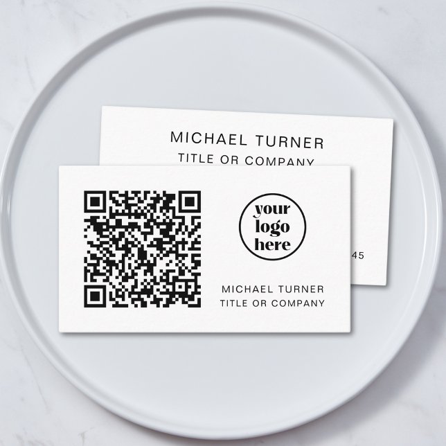 QR Code Business Logo Modern Professional Card (Creator Uploaded)