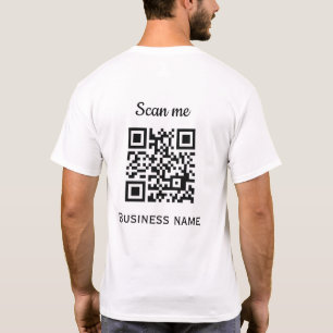 QR Code Business Logo Professional Black Modern T-Shirt