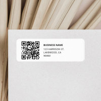 QR Code Business Logo Return Address
