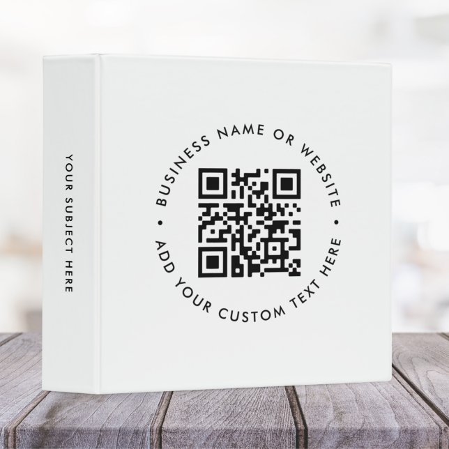 QR Code Business Modern Minimal Clean Simple White Binder (Creator Uploaded)