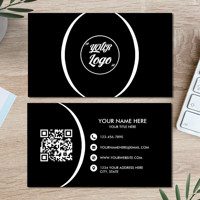 QR Code Business Modern Professional Business Card (Creator Uploaded)