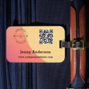 QR Code Business Name & Logo & Bag Tags
