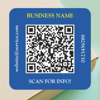 QR Code Business Name Website Promo Deep Blue Vs 2