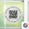 QR Code | Business Professional Gray Round Window 