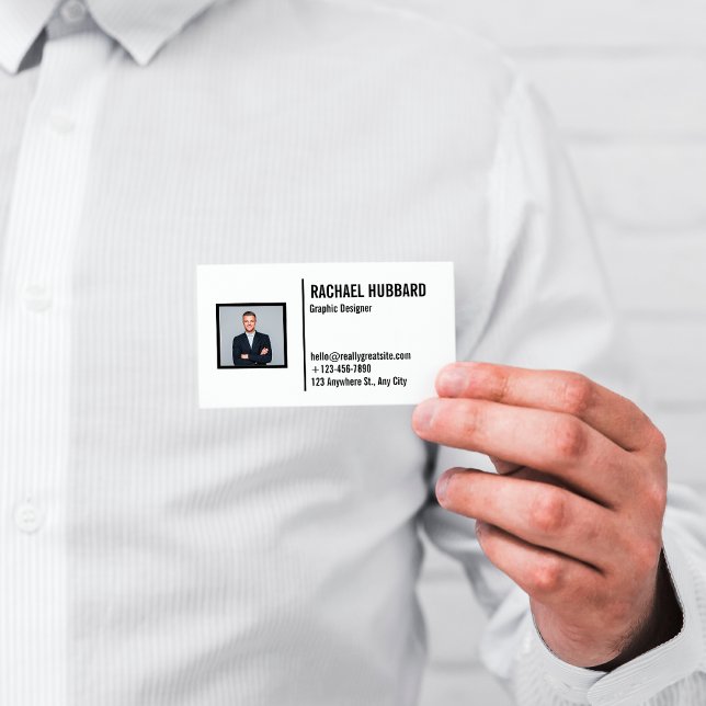 QR Code Business Professional Picture | Modern  Card (Creator Uploaded)