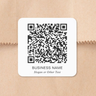 QR Code Business Square Sticker