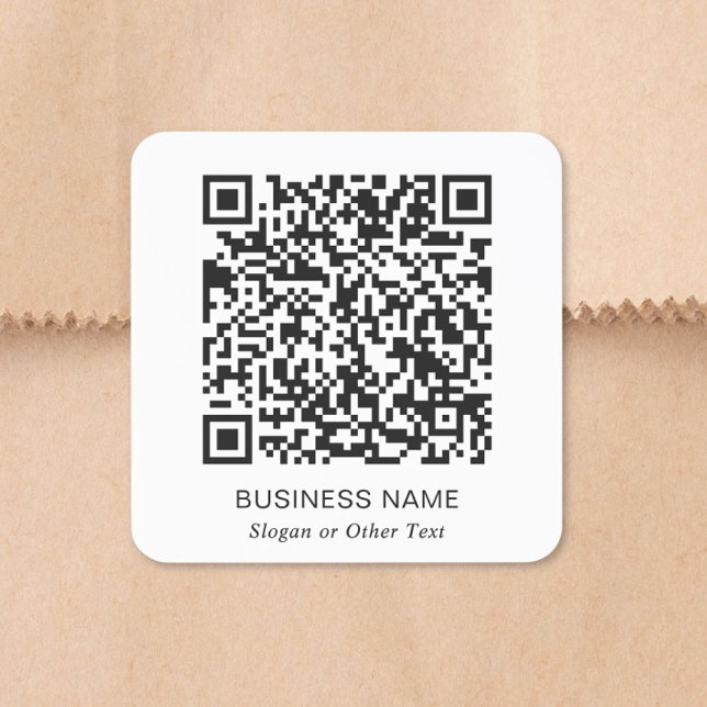 QR Code Business Square Sticker (QR Code Business Square Square Sticker)