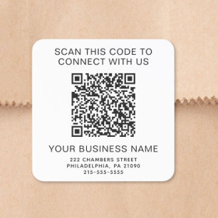 QR Code Business Stickers Roll