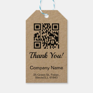 QR Code Business Thank You Gift Tags