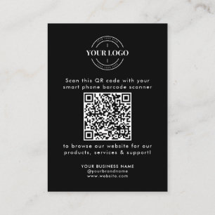 QR Code Business Website Scan Me Social Media Logo Business Card