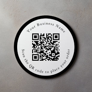 QR Code cafe/business table menu sticker
