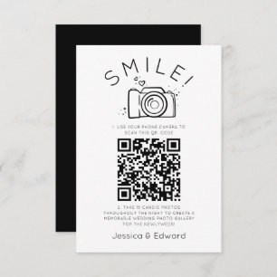 Qr Code Capture Wedding Photos Black Chic Modern