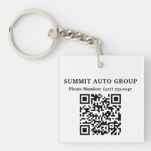 QR Code Car Dealer or Auto  Repair Promotional  Keychain