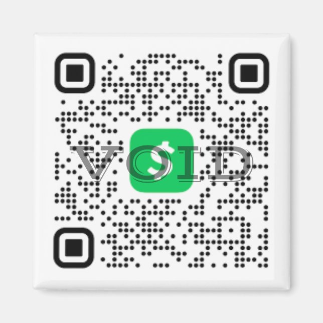 QR Code Cash App Magnet (Front)