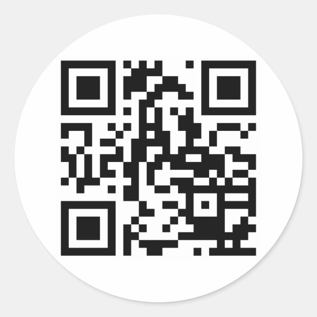 QR CODE® CLASSIC ROUND STICKER (Front)