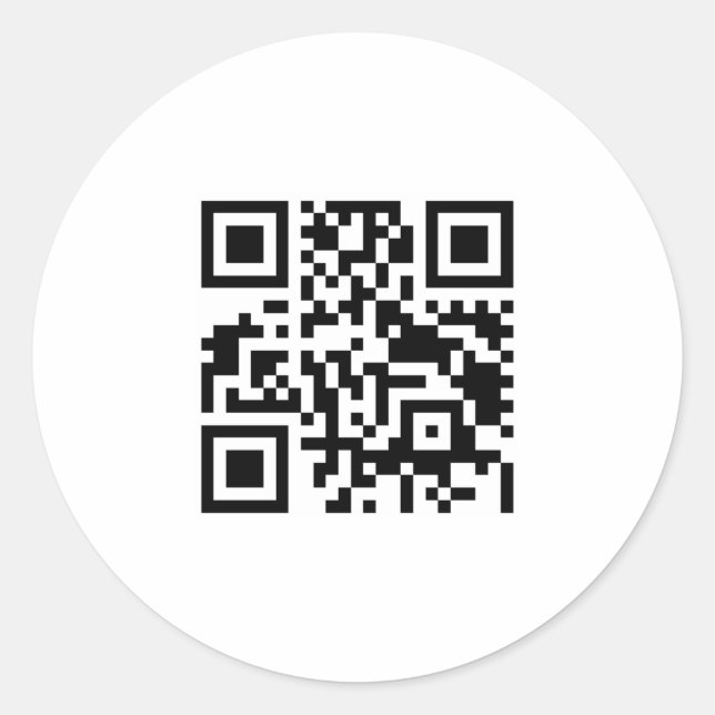 qr code classic round sticker (Front)