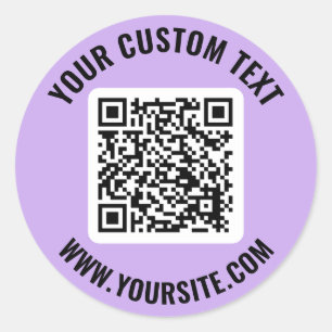 QR Code Classic Round Sticker