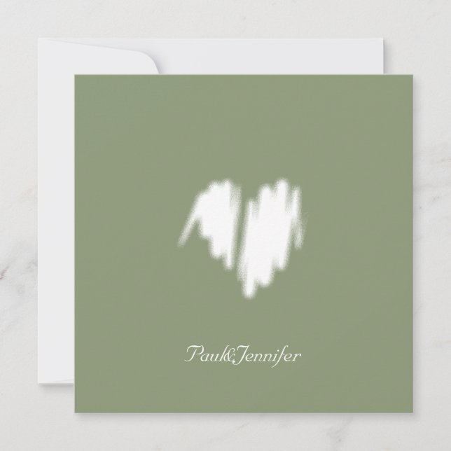 Qr Code Clean Monochrome Classic Graffiti Heart Thank You Card (Front)