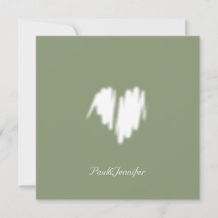 Qr Code Clean Monochrome Classic Graffiti Heart Thank You Card