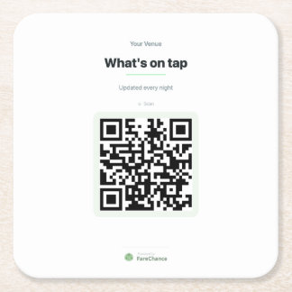 QR Code Coaster for Restaurants and Cafes