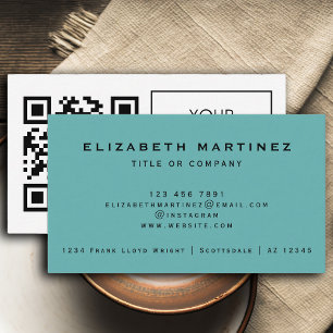 QR Code Company Logo Professional Front and Back Business Card