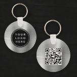 QR Code Company Silver Logo Promotional Keychain<br><div class="desc">Enhance your brand visibility with our QR Code Company Business Logo Promotional Keychain. This keychain is more than just a handy tool; it's a powerful promotional item that ensures your brand is always at your fingertips. Featuring your business logo and a custom QR code, this keychain adds a professional and...</div>