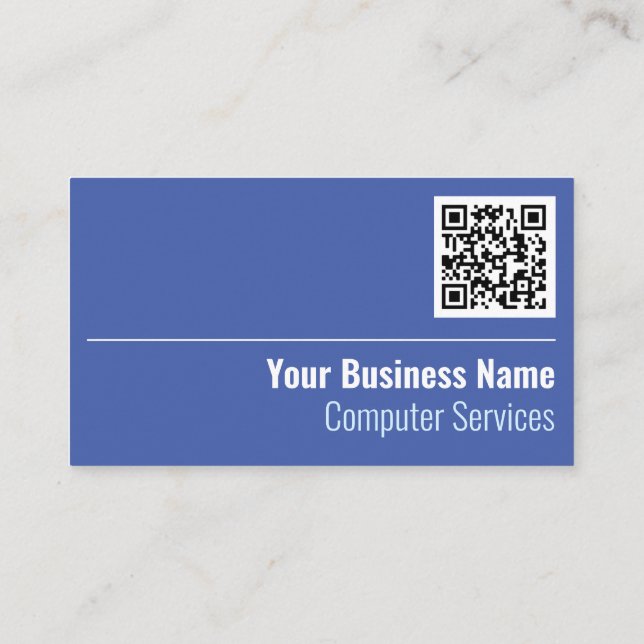 QR Code Computer Services Business Card (Back)