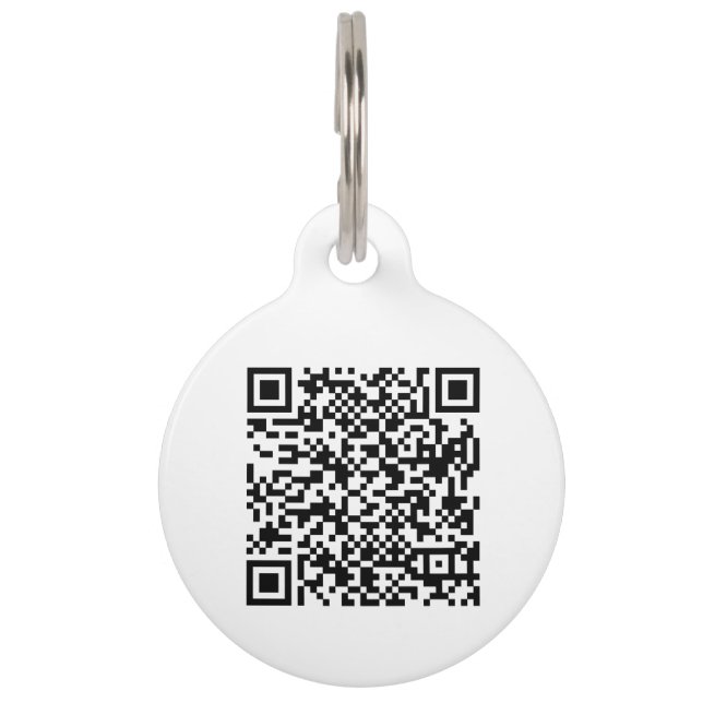 QR Code Contact Details Pet Tag (Front)