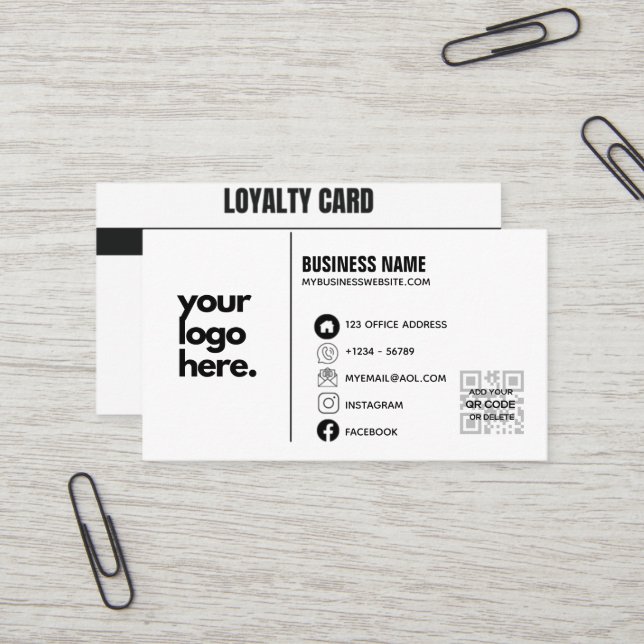 Qr Code Corporate Business Card Design Logo  (Front/Back In Situ)