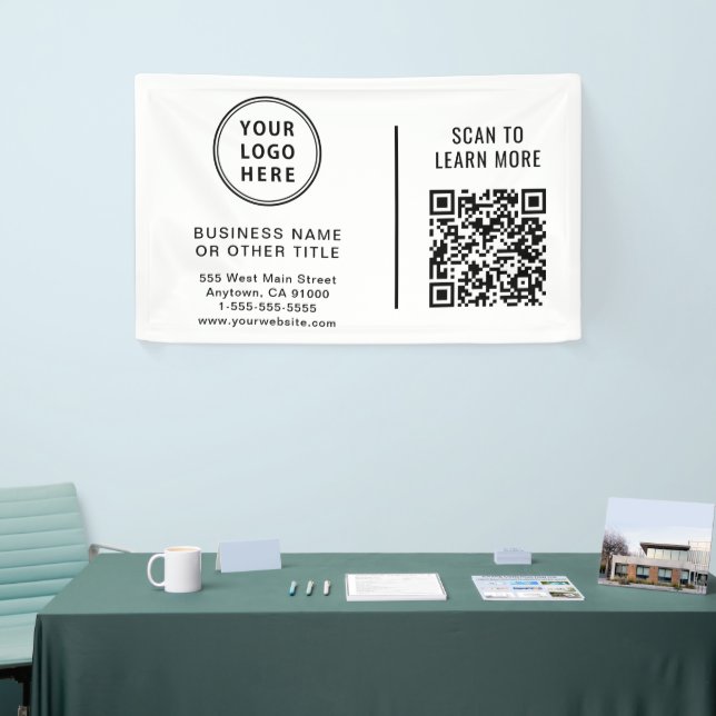 QR Code Corporate Logo Banner (Tradeshow)