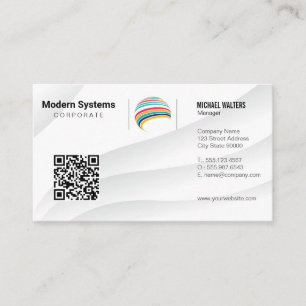 QR Code Corporate Logo Business Card