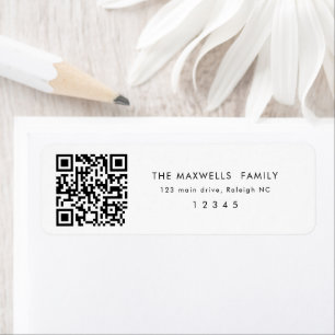 QR Code  Couple Names Wedding Return Address