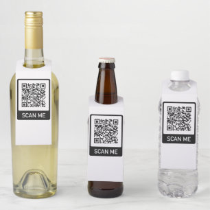 QR Code Custom Bottle Hanger Tags