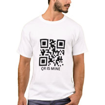 QR code custom  personalised tee shirt