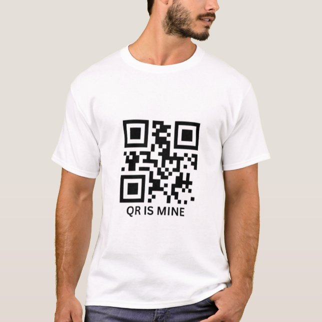 QR code custom  personalised tee shirt (Front)