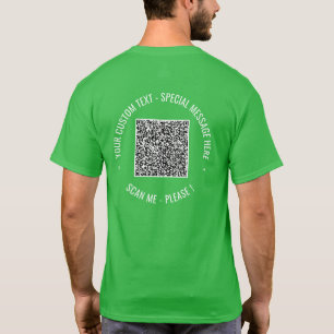 QR Code Custom Text and Colors Promotional T-Shirt