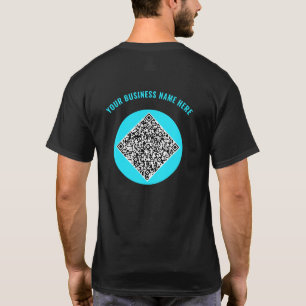 QR Code Custom Text Business T-Shirt Choose Colors