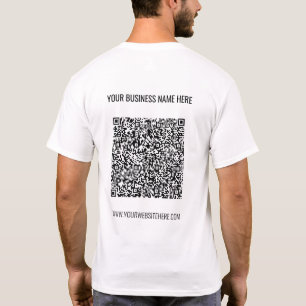 QR Code Custom Text Business T-Shirt Example